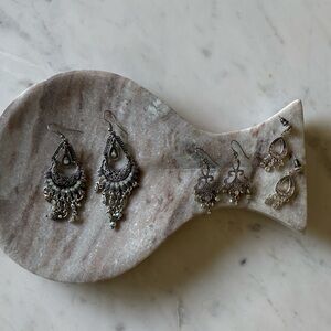 Elegant Silver Chandelier Earrings